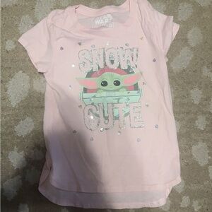 Star Wars Kids Light Pink Snow Cute T-Shirt